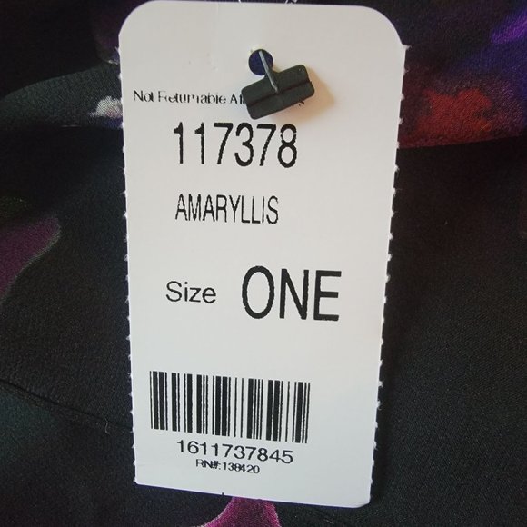 NWT Carlisle 100% Silk Scarf Amaryllis Design - Picture 3 of 5